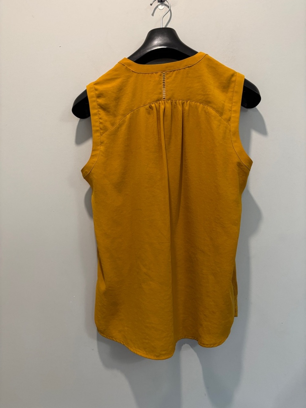 Anthro Maeve Mustard Lace Up Tank Embroidered Sleeveless Top Medium - Picture 4 of 14